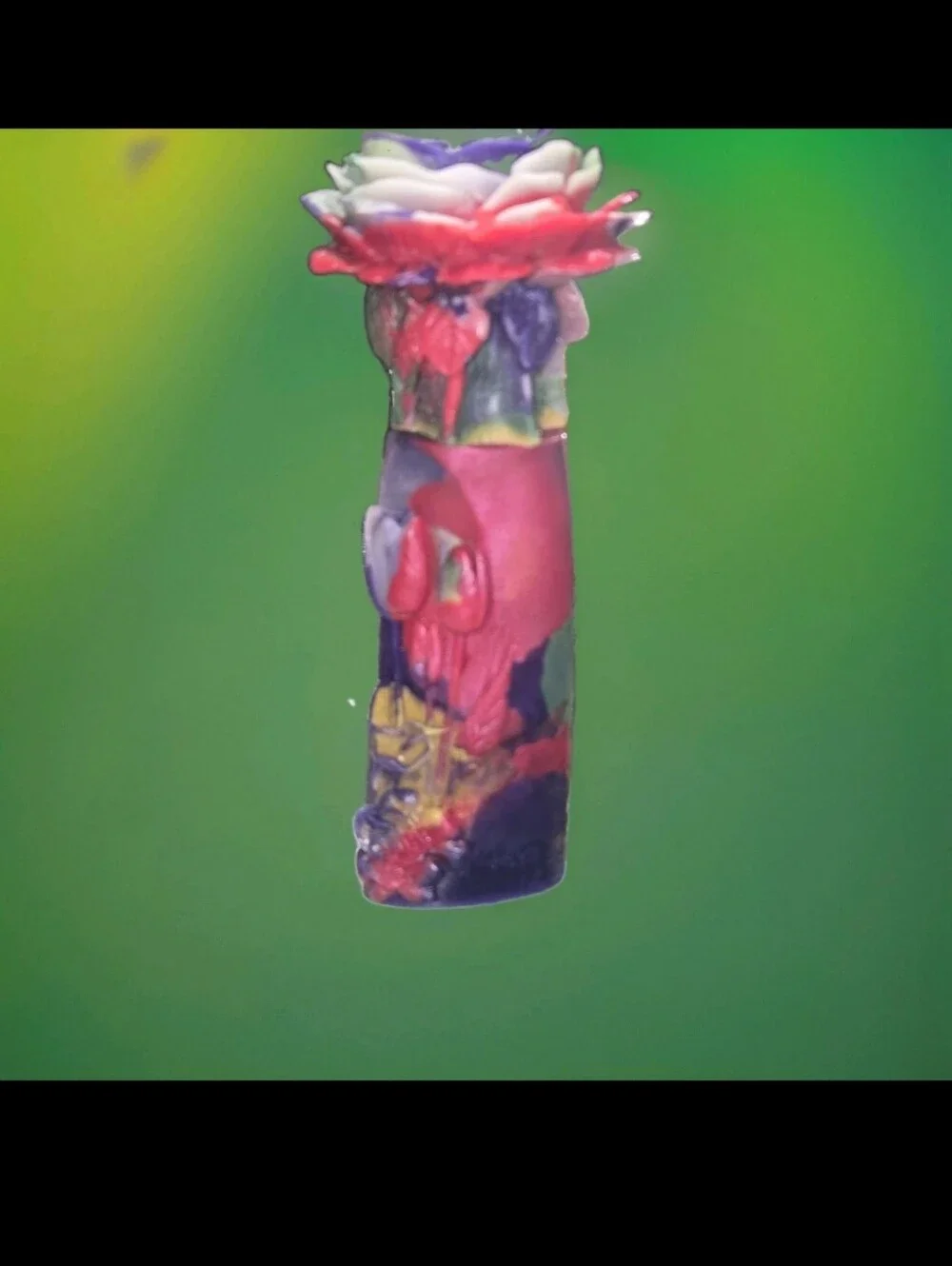 3D Rose Candle On a Pedestal